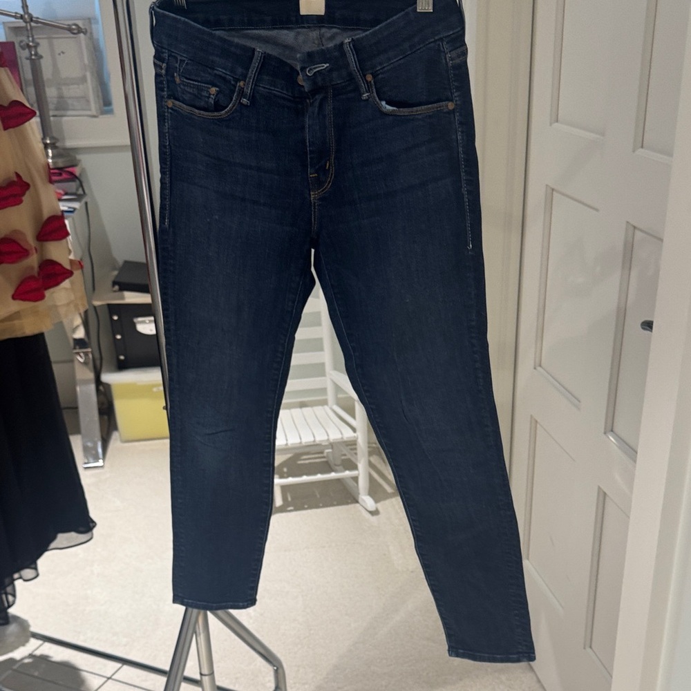 MOTHER Women’s Dark Blue Skinny Jeans